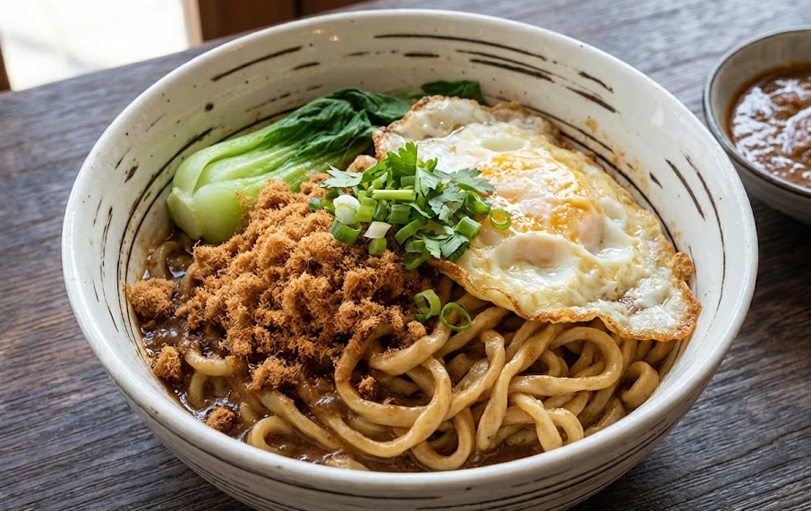 Delicious Shacha Pork Floss Noodles