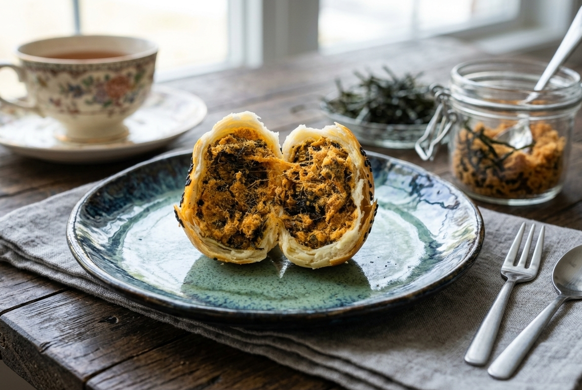Seaweed Pork Floss Flatbread Recipe: No-Shortening, Low-Fat Healthy Snack